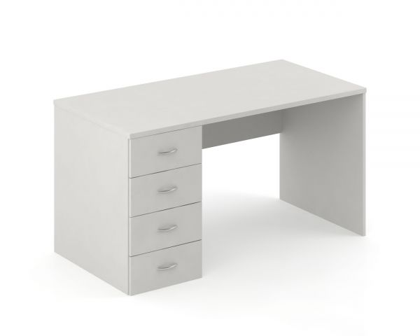 Стіл з тумбою білий 1380x700x740H 2СО140Л White